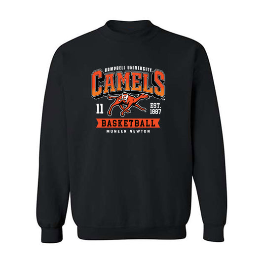 Campbell - NCAA Men's Basketball : Muneer Newton - Classic Fashion Shersey Crewneck Sweatshirt-0
