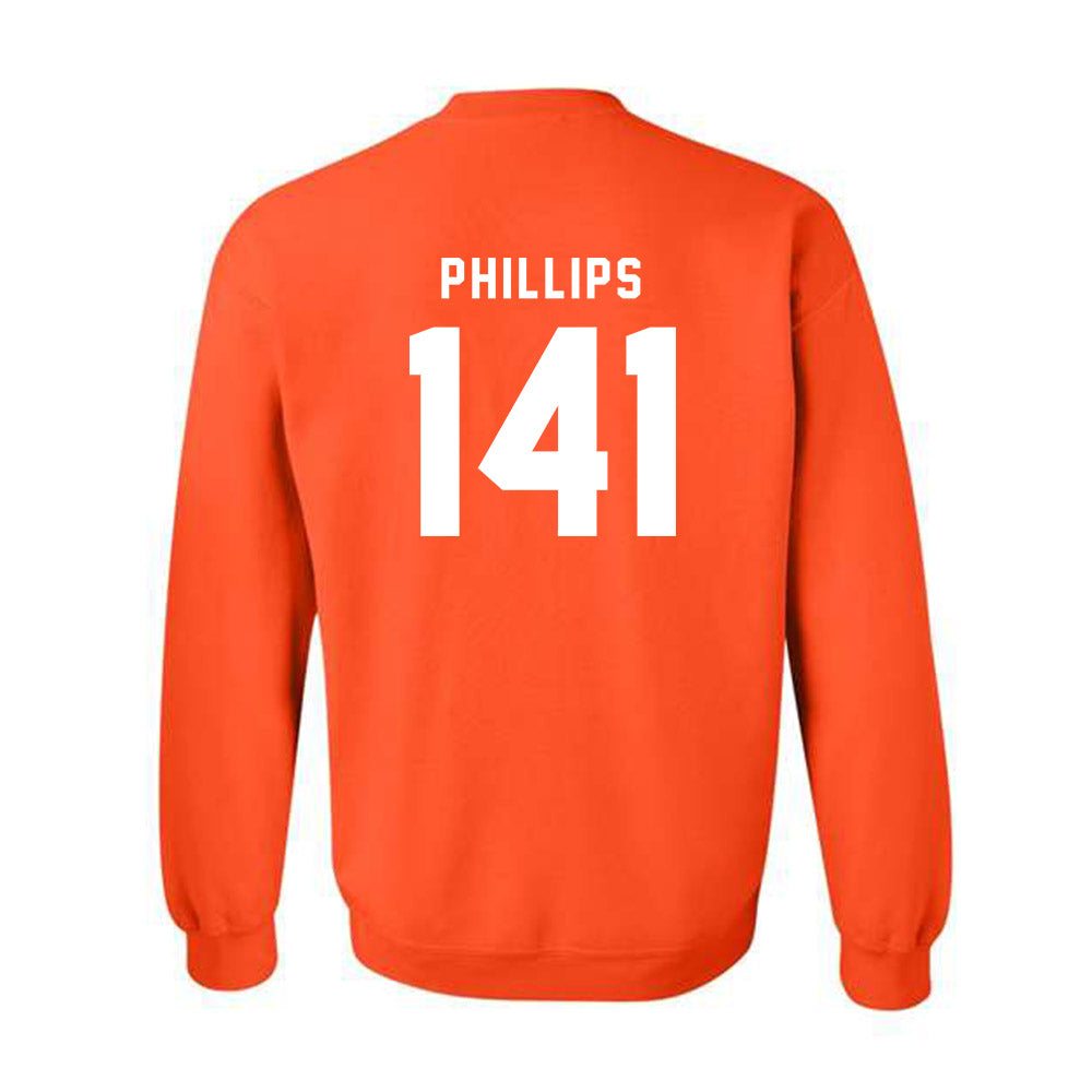 Campbell - NCAA Wrestling : Ryan Phillips - Classic Shersey Crewneck Sweatshirt-1