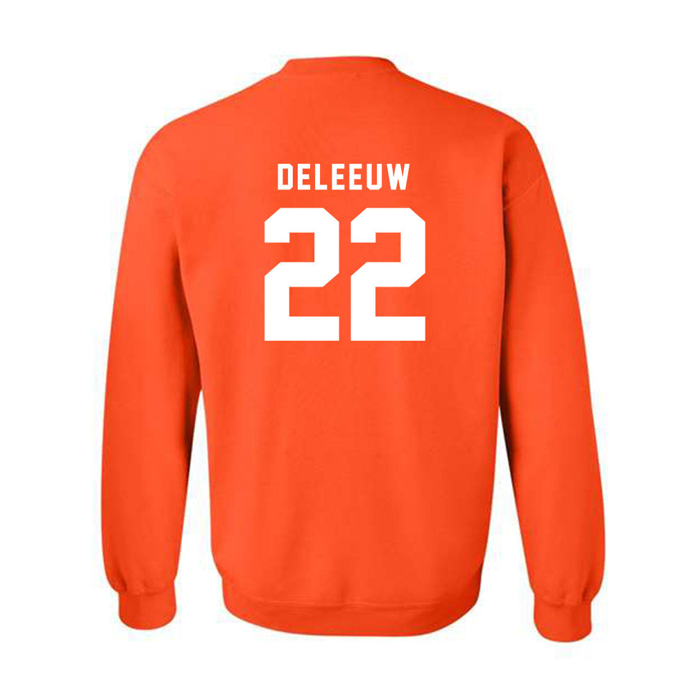 Campbell - NCAA Men's Soccer : Landon Deleeuw - Classic Shersey Crewneck Sweatshirt-1