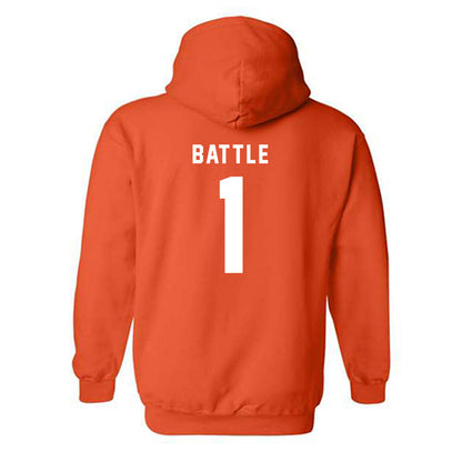 Campbell - NCAA Women's Basketball : Ashleigh Battle - Classic Shersey Hooded Sweatshirt-1