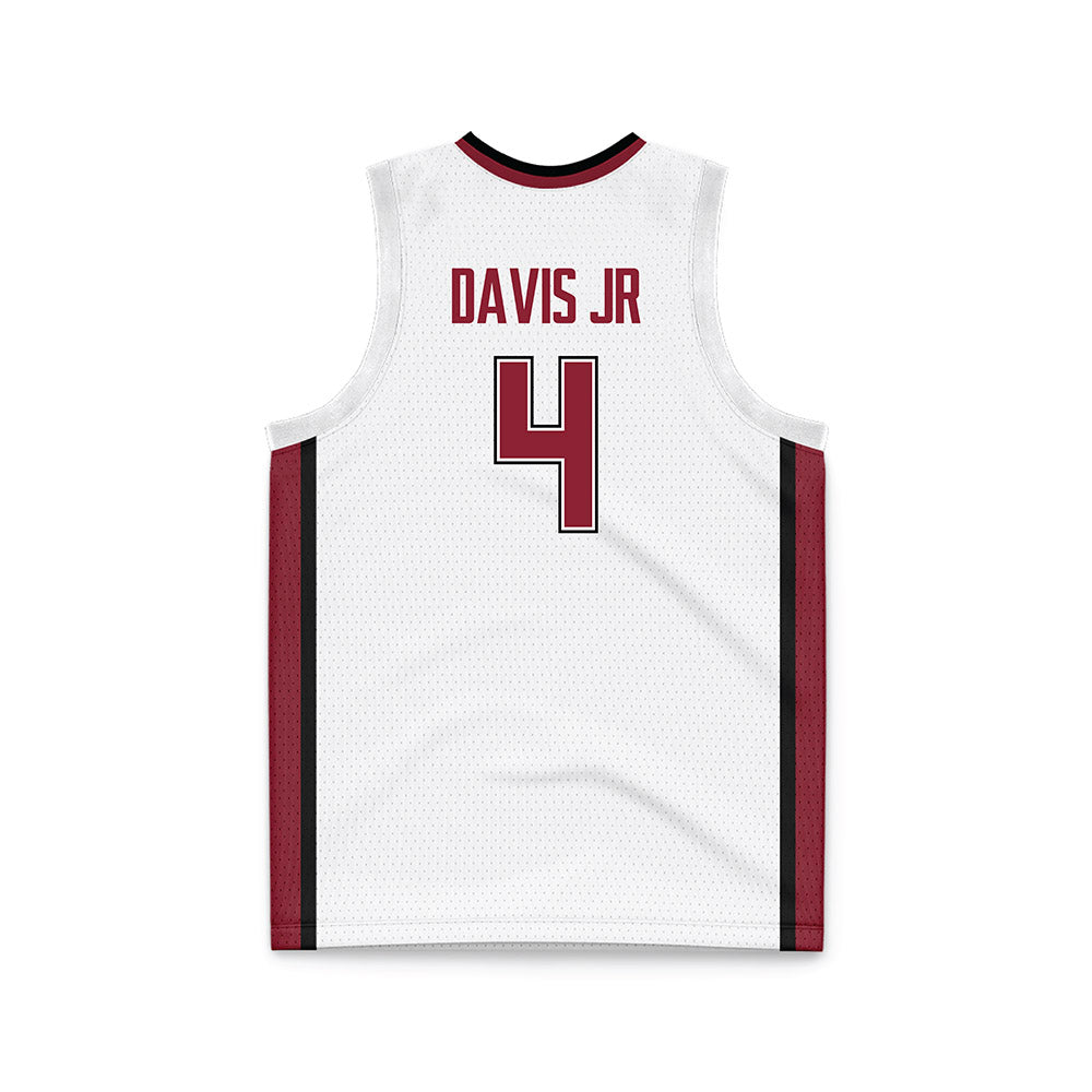 UMass - NCAA Men's Basketball : Robert Davis Jr - White Basketball Jersey