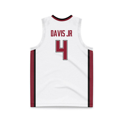 UMass - NCAA Men's Basketball : Robert Davis Jr - White Basketball Jersey