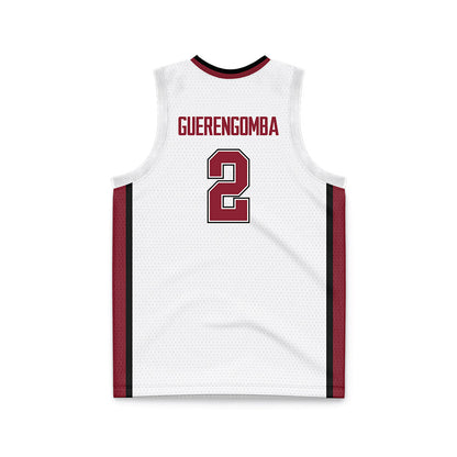 UMass - NCAA Men's Basketball : Nathan Guerengomba - White Basketball Jersey