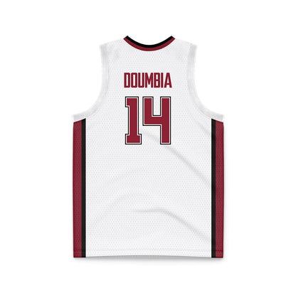 UMass - NCAA Men's Basketball : Amadou Doumbia - White Basketball Jersey-1