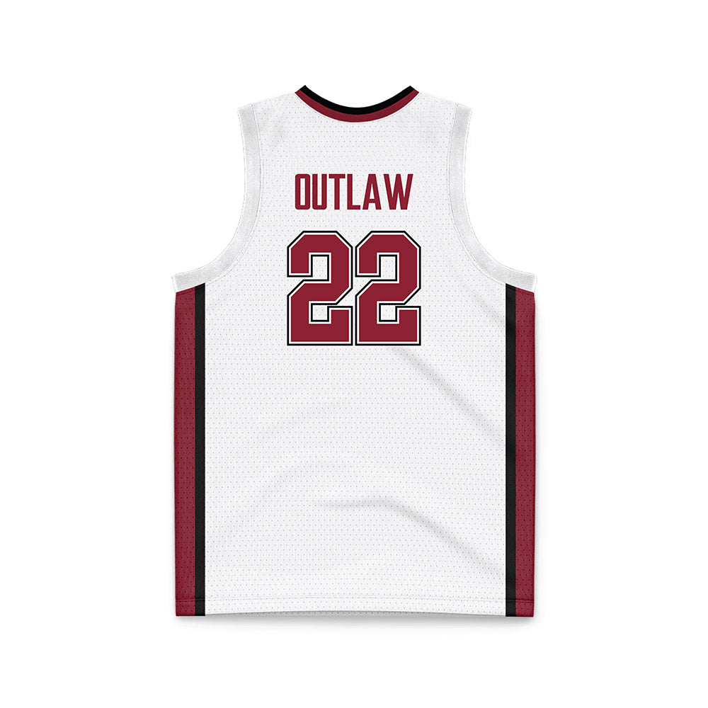 UMass - NCAA Men's Basketball : Charles Outlaw - White Basketball Jersey-1