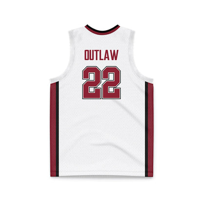 UMass - NCAA Men's Basketball : Charles Outlaw - White Basketball Jersey-1