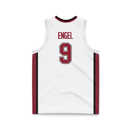 UMass - NCAA Men's Basketball : Josh Engel - White Basketball Jersey