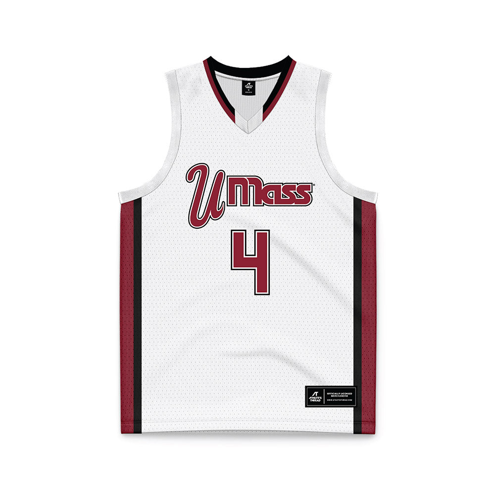 UMass - NCAA Men's Basketball : Robert Davis Jr - White Basketball Jersey