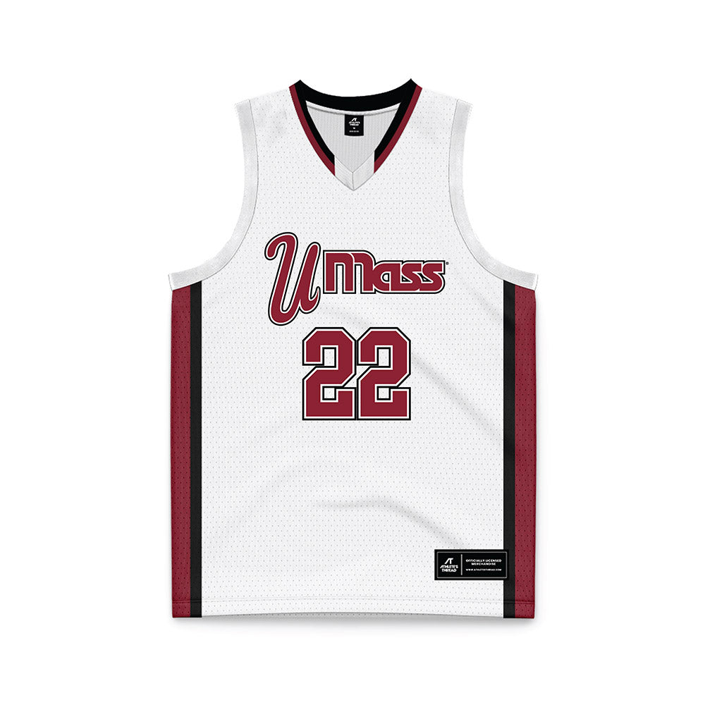 UMass - NCAA Men's Basketball : Charles Outlaw - White Basketball Jersey-0