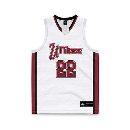 UMass - NCAA Men's Basketball : Charles Outlaw - White Basketball Jersey-0