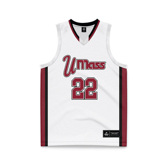 UMass - NCAA Men's Basketball : Charles Outlaw - White Basketball Jersey-0