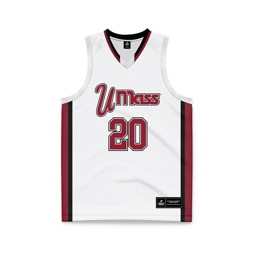 UMass - NCAA Men's Basketball : Ryan Marcus - White Basketball Jersey