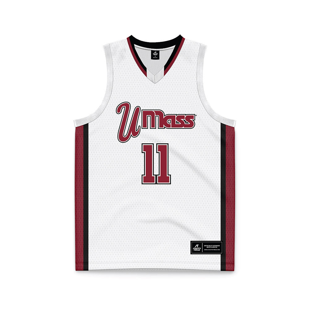 UMass - NCAA Men's Basketball : Jayden Ndjigue - White Basketball Jersey