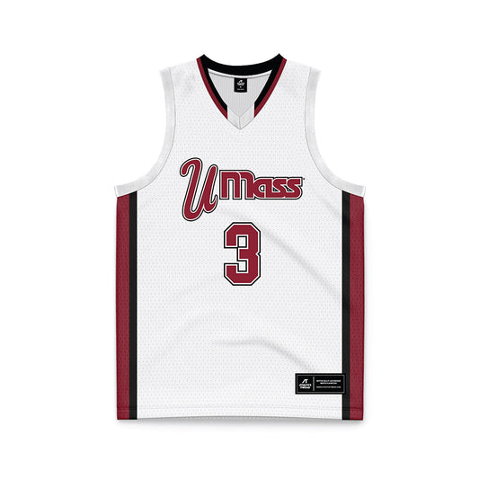 UMass - NCAA Men's Basketball : Rahsool Diggins Jr - White Basketball Jersey