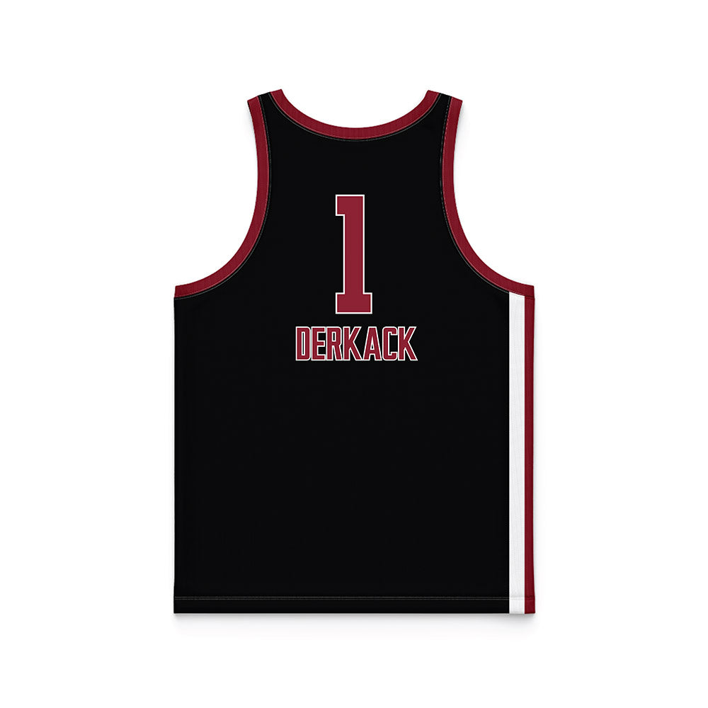 UMass - NCAA Women's Basketball : Taylor Derkack - Black Basketball Jersey