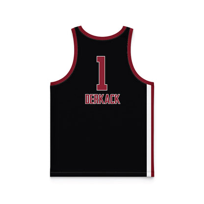 UMass - NCAA Women's Basketball : Taylor Derkack - Black Basketball Jersey