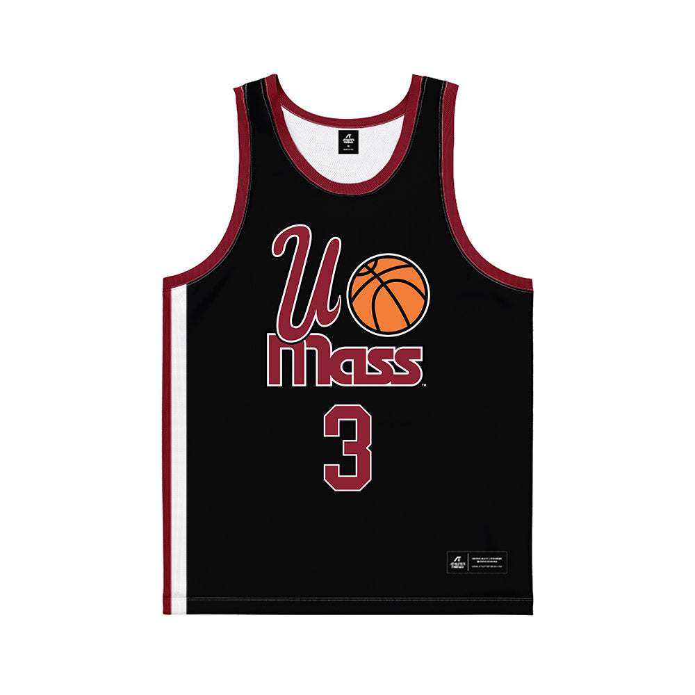 UMass - NCAA Women's Basketball : Aiyanna Perkins - Black Basketball Jersey-0