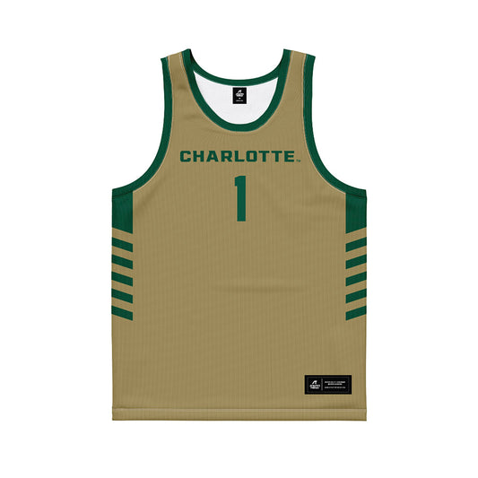 UNC Charlotte - NCAA Men's Basketball : Kylan Blackmon - Gold Basketball Jersey-0
