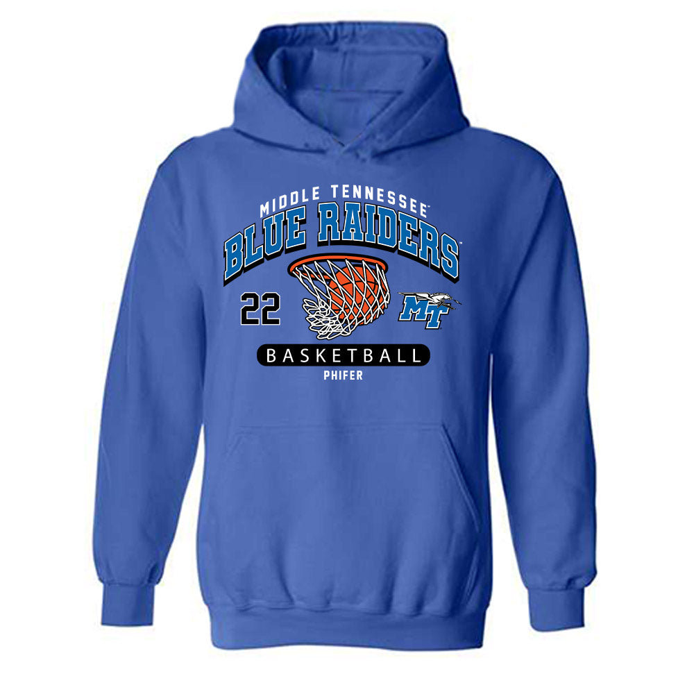 MTSU - NCAA Women's Basketball : Macie Phifer - Fashion Shersey Hooded Sweatshirt-0