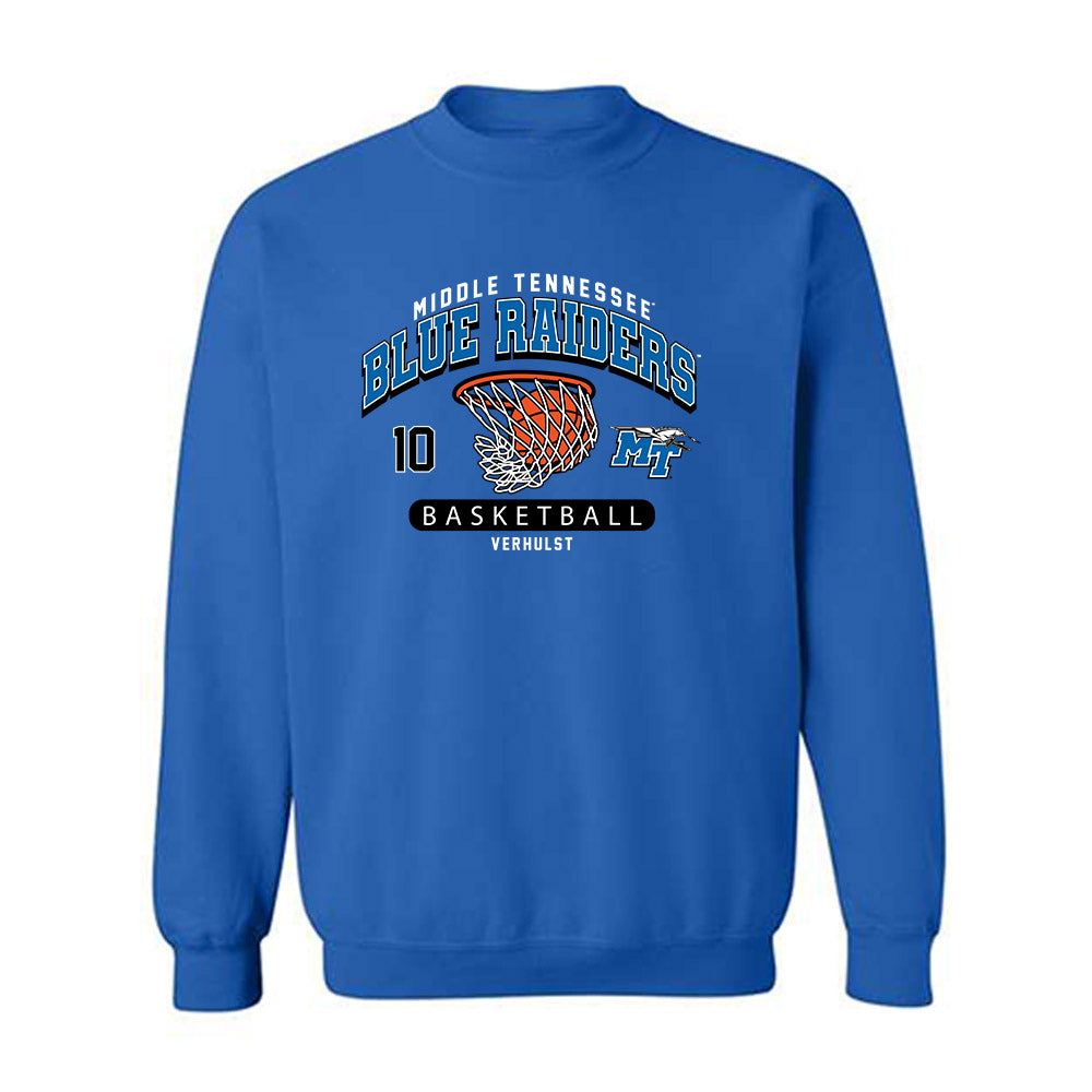 MTSU - NCAA Women's Basketball : Kirston Verhulst - Fashion Shersey Crewneck Sweatshirt-0