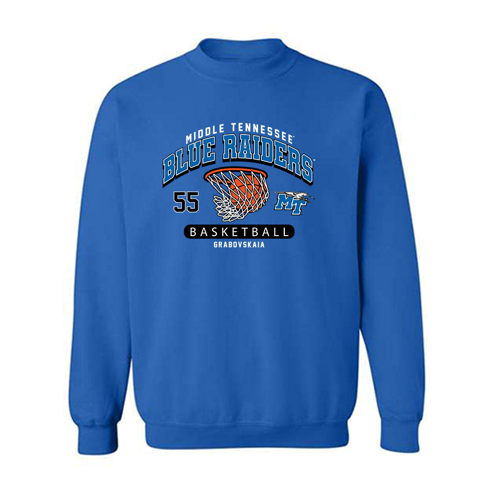 MTSU - NCAA Women's Basketball : Iuliia Grabovskaia - Fashion Shersey Crewneck Sweatshirt