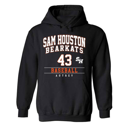 SHSU - NCAA Baseball : Hunter Autrey - Classic Fashion Shersey Hooded Sweatshirt-0