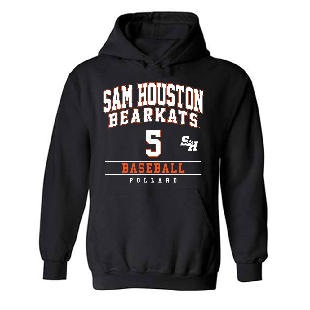 SHSU - NCAA Baseball : Hudson Pollard - Classic Fashion Shersey Hooded Sweatshirt-0