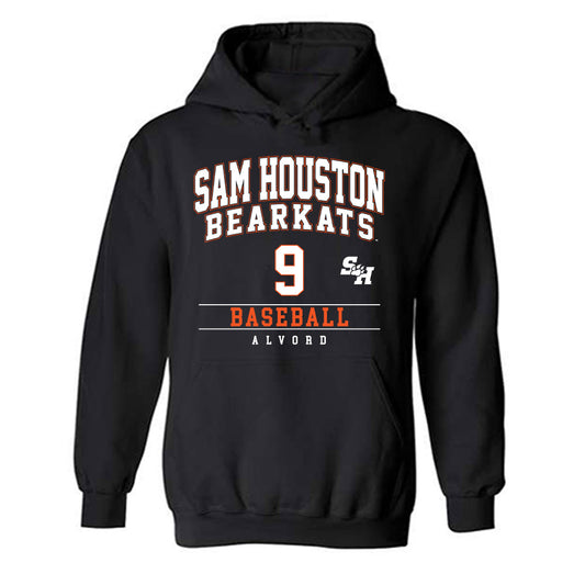 SHSU - NCAA Baseball : Hunter Alvord - Classic Fashion Shersey Hooded Sweatshirt-0