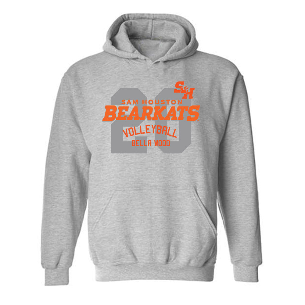 SHSU - NCAA Women's Volleyball : Bella Wood - Classic Fashion Shersey Hooded Sweatshirt-0