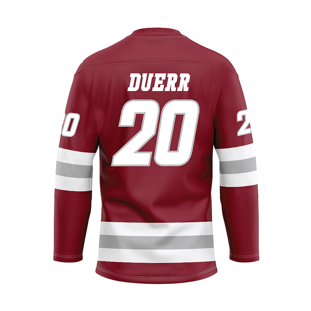 UMass - NCAA Men's Ice Hockey : James Duerr - Maroon Hockey Jersey