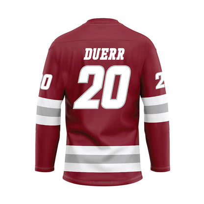 UMass - NCAA Men's Ice Hockey : James Duerr - Maroon Hockey Jersey