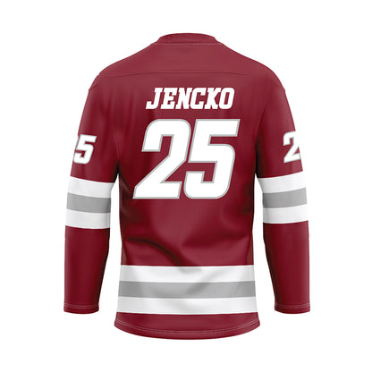 UMass - NCAA Men's Ice Hockey : Daniel Jencko - Maroon Hockey Jersey-1