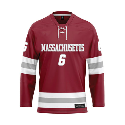 UMass - NCAA Men's Ice Hockey : Lucas Olvestad - Maroon Hockey Jersey