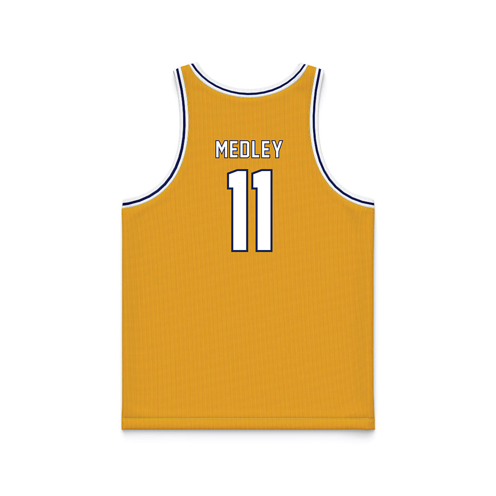 Kent State - NCAA Men's Basketball : Cian Medley - Gold Basketball Jersey