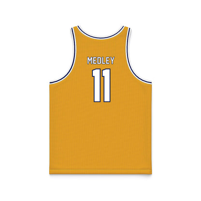 Kent State - NCAA Men's Basketball : Cian Medley - Gold Basketball Jersey