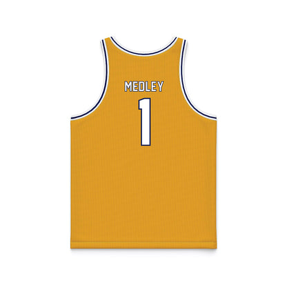Kent State - NCAA Men's Basketball : Cian Medley - Gold Basketball Jersey-1