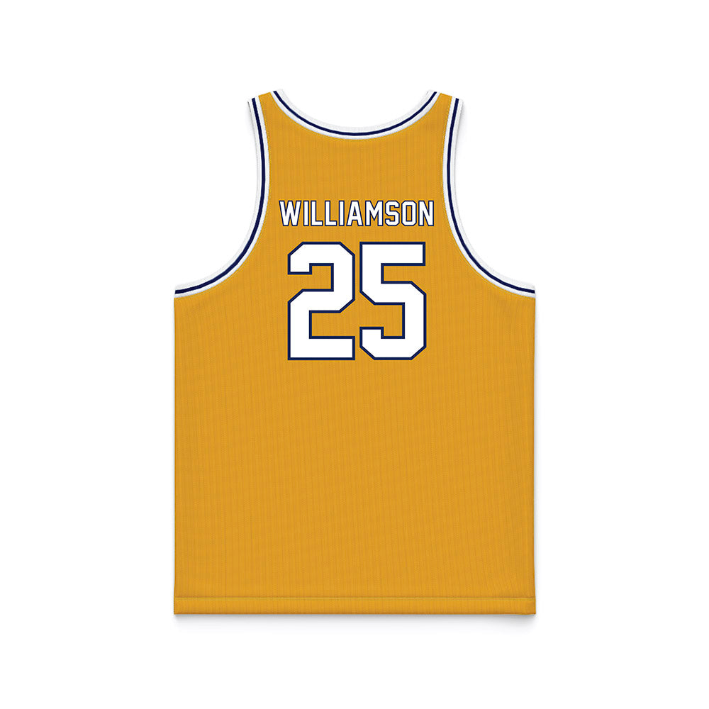 Kent State - NCAA Men's Basketball : Jahari Williamson - Gold Basketball Jersey-1