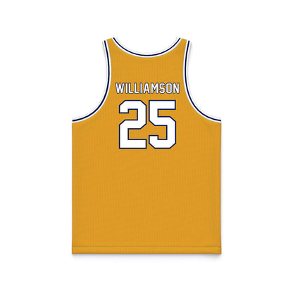 Kent State - NCAA Men's Basketball : Jahari Williamson - Gold Basketball Jersey-1