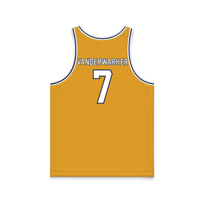 Kent State - NCAA Men's Basketball : Landon Vanderwarker - Gold Basketball Jersey-1