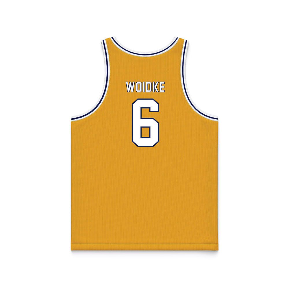Kent State - NCAA Men's Basketball : Quinn Woidke - Gold Basketball Jersey-1