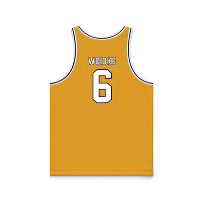 Kent State - NCAA Men's Basketball : Quinn Woidke - Gold Basketball Jersey-1