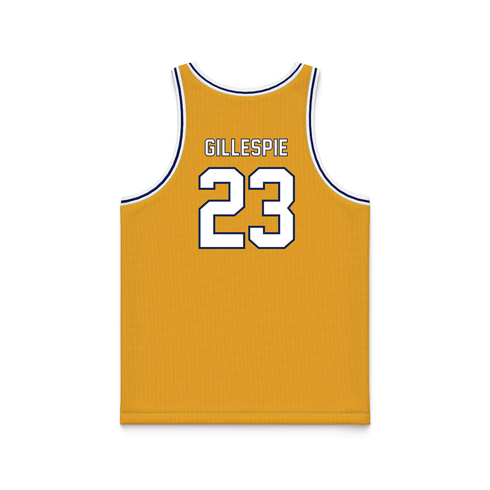 Kent State - NCAA Men's Basketball : Delrecco Gillespie - Gold Basketball Jersey-1