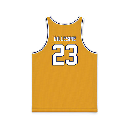 Kent State - NCAA Men's Basketball : Delrecco Gillespie - Gold Basketball Jersey-1