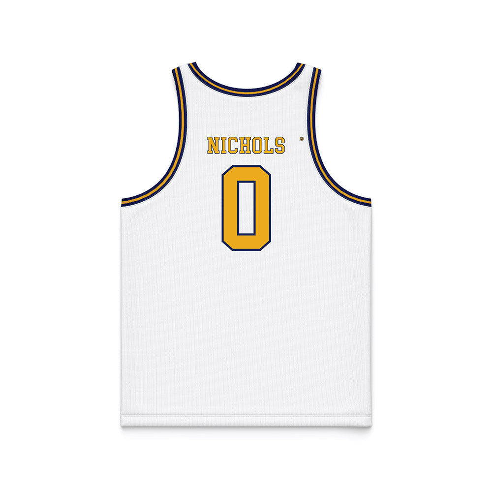 Kent State - NCAA Men's Basketball : Jonas Nichols - White Basketball Jersey