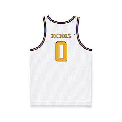 Kent State - NCAA Men's Basketball : Jonas Nichols - White Basketball Jersey