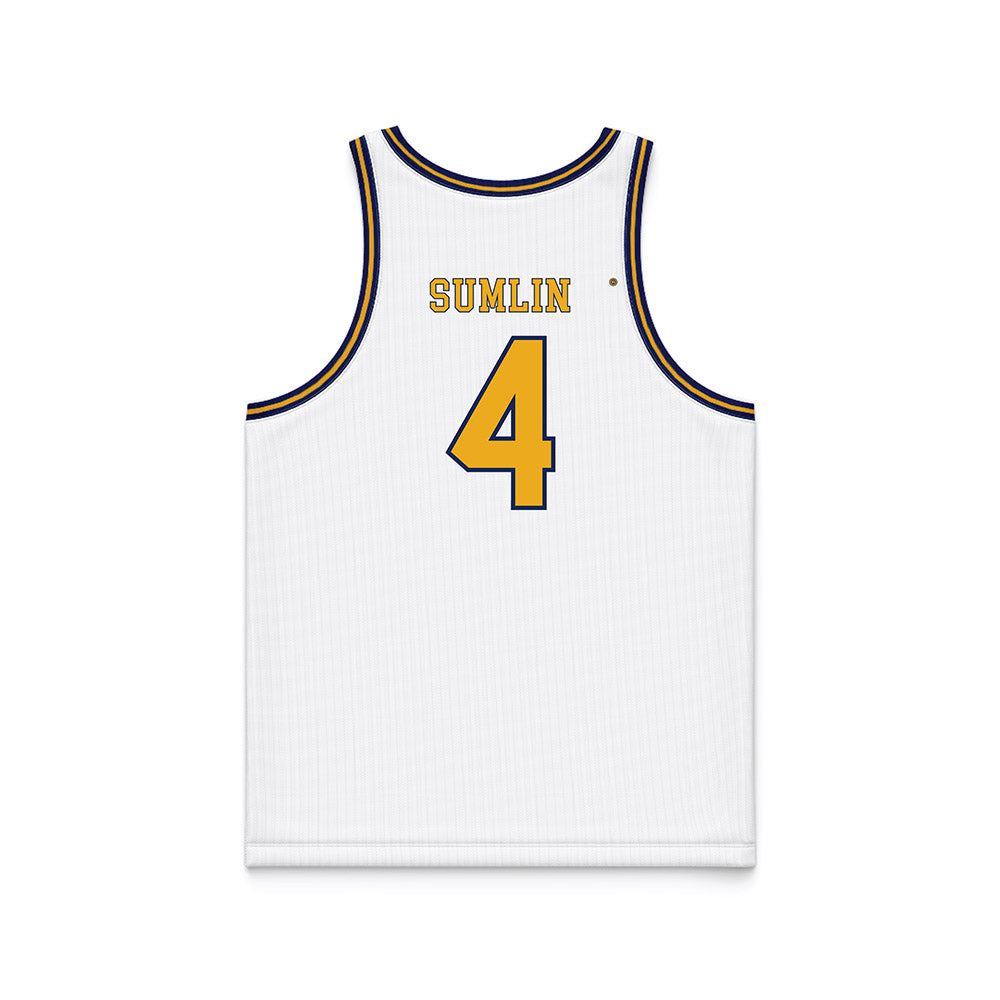 Kent State - NCAA Men's Basketball : Jamal Sumlin - White Basketball Jersey