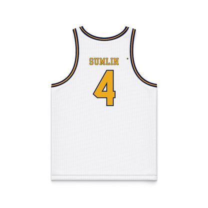 Kent State - NCAA Men's Basketball : Jamal Sumlin - White Basketball Jersey