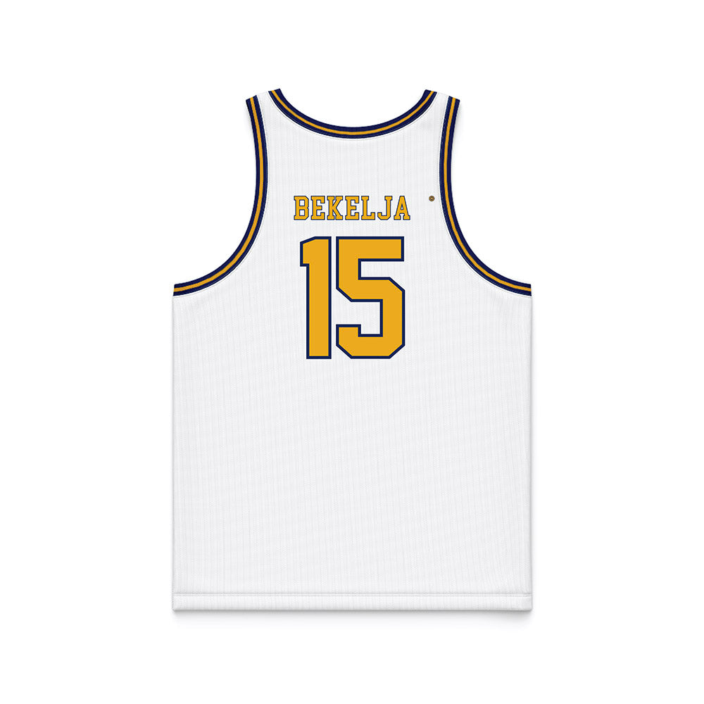 Kent State - NCAA Men's Basketball : Mike Bekelja - White Basketball Jersey