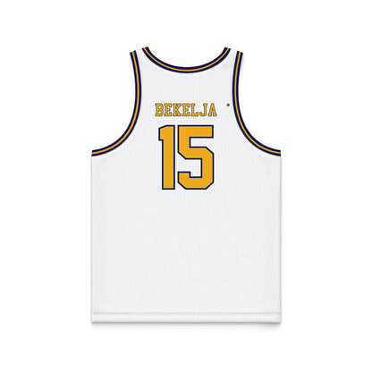 Kent State - NCAA Men's Basketball : Mike Bekelja - White Basketball Jersey