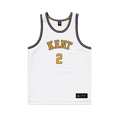 Kent State - NCAA Men's Basketball : Marquis Barnett - White Basketball Jersey